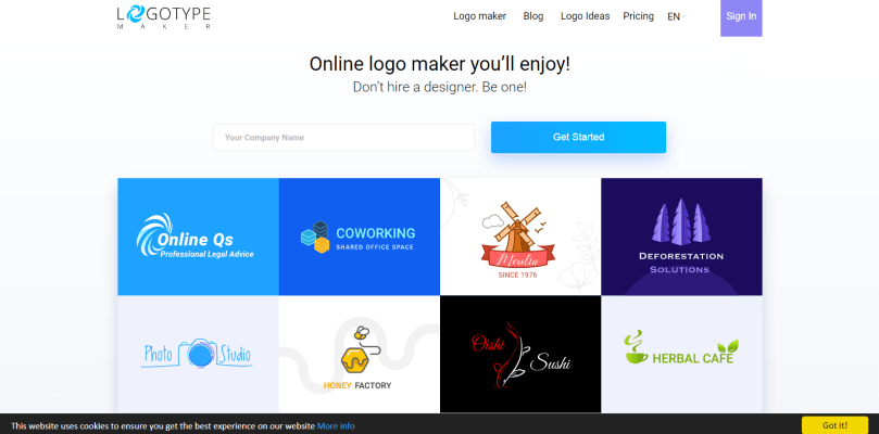 وب سایت Logo Type Maker