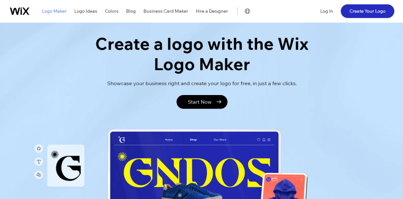 وب سایت Wix Logo Maker