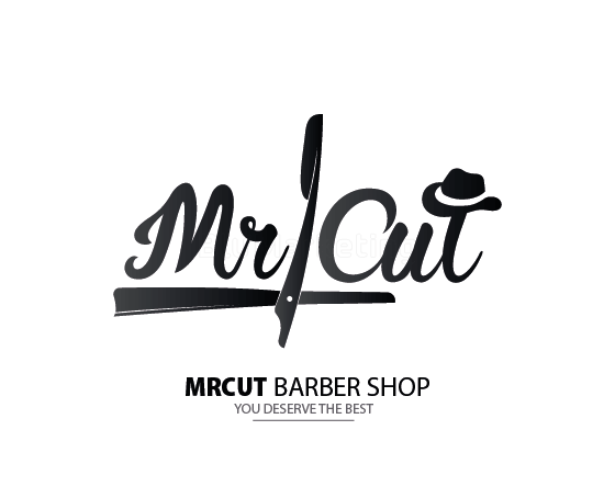 طراحی لوگو mr cut barber