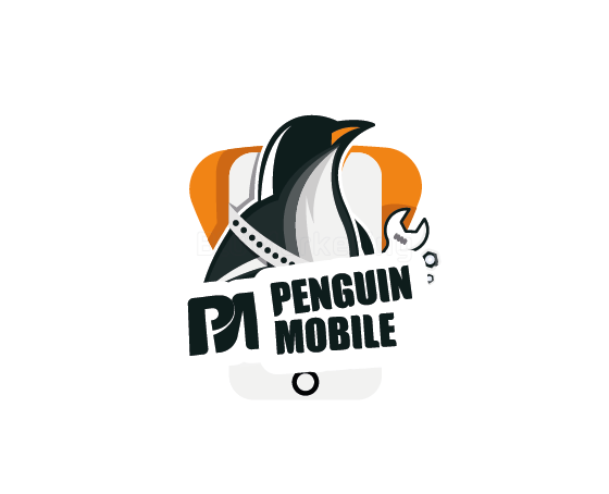 طراحی لوگو penguin mobile